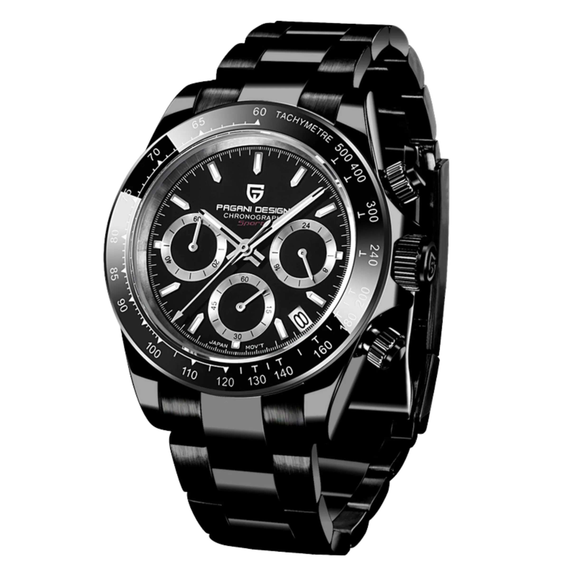 Stainless Steel Black Watch | Men's Black Watch | Pagani Design